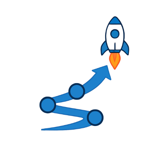 Path leading rocket