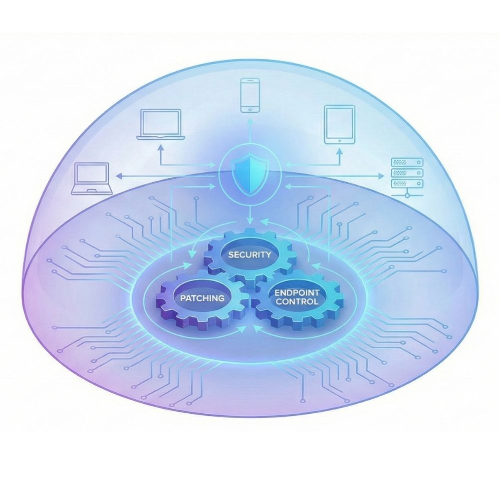 Security patching and endpoint control as one system 1